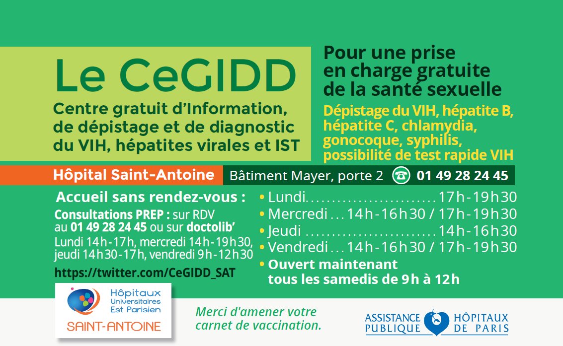 CeGIDD Hôpital Saint-Antoine - Paris