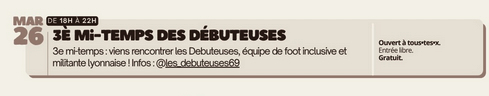 3ème mi-temps des Débuteuses