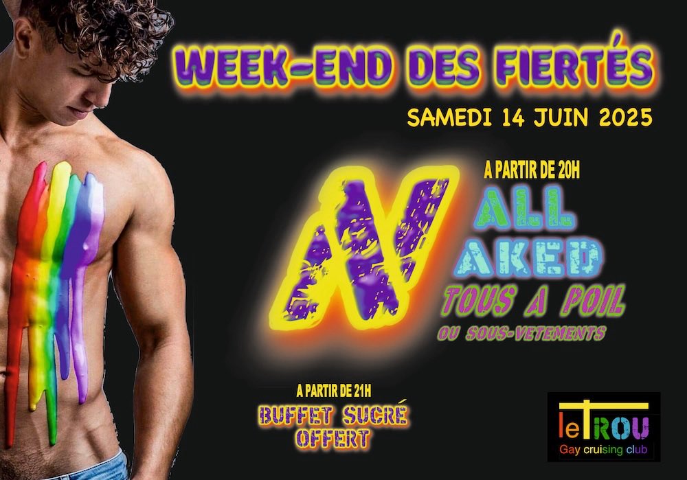 All naked/tous à poil ou sous-vêtements week-end des Fiertés • Agenda