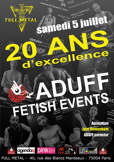 Anniversaire 20 ans ADUFF • Agenda