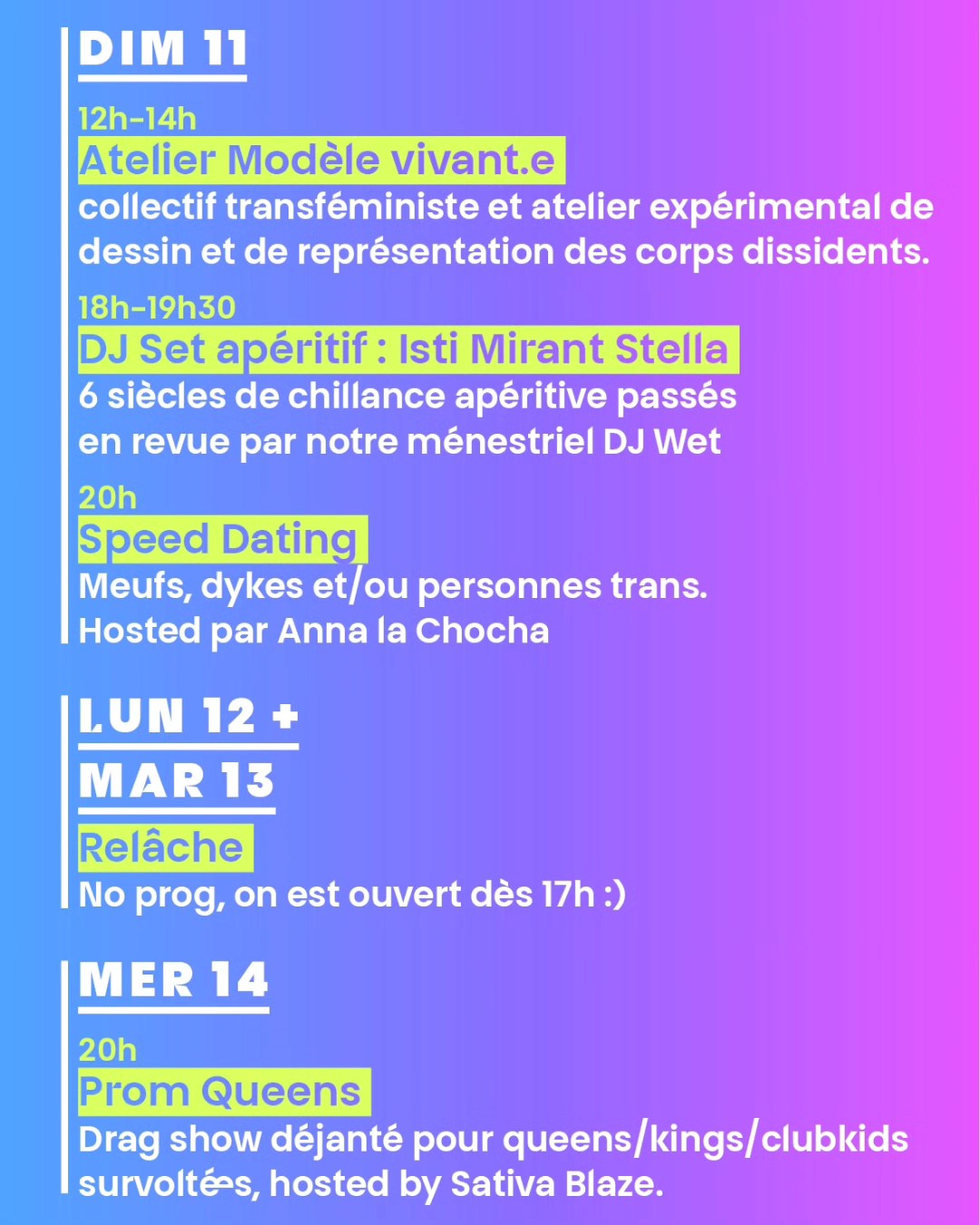 Atelier modèle vivant.e • Agenda