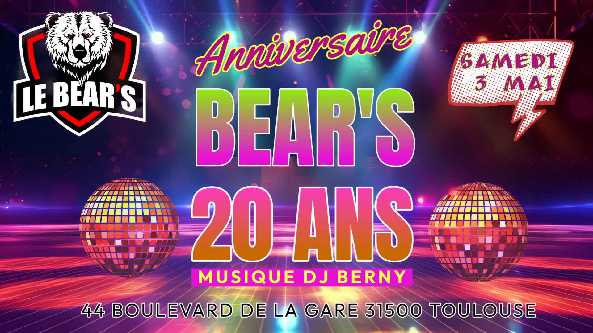 Bear's 20 ans • Agenda