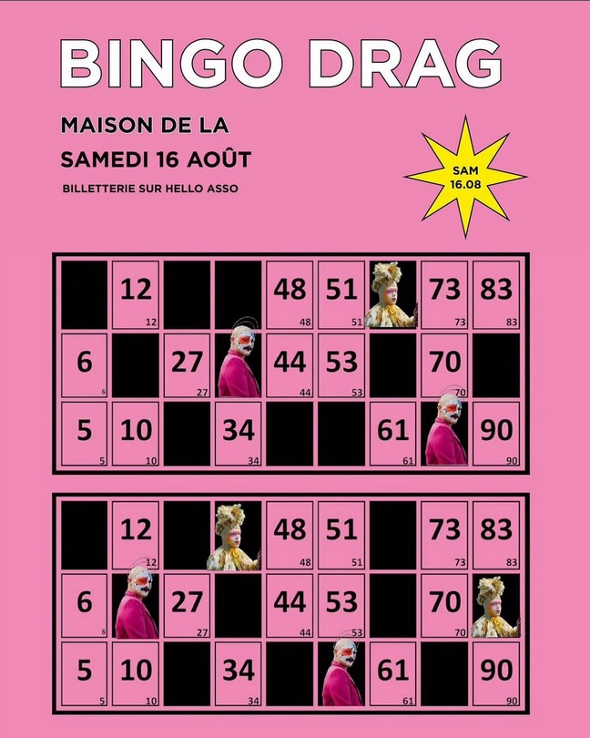 Bingo drag • Agenda