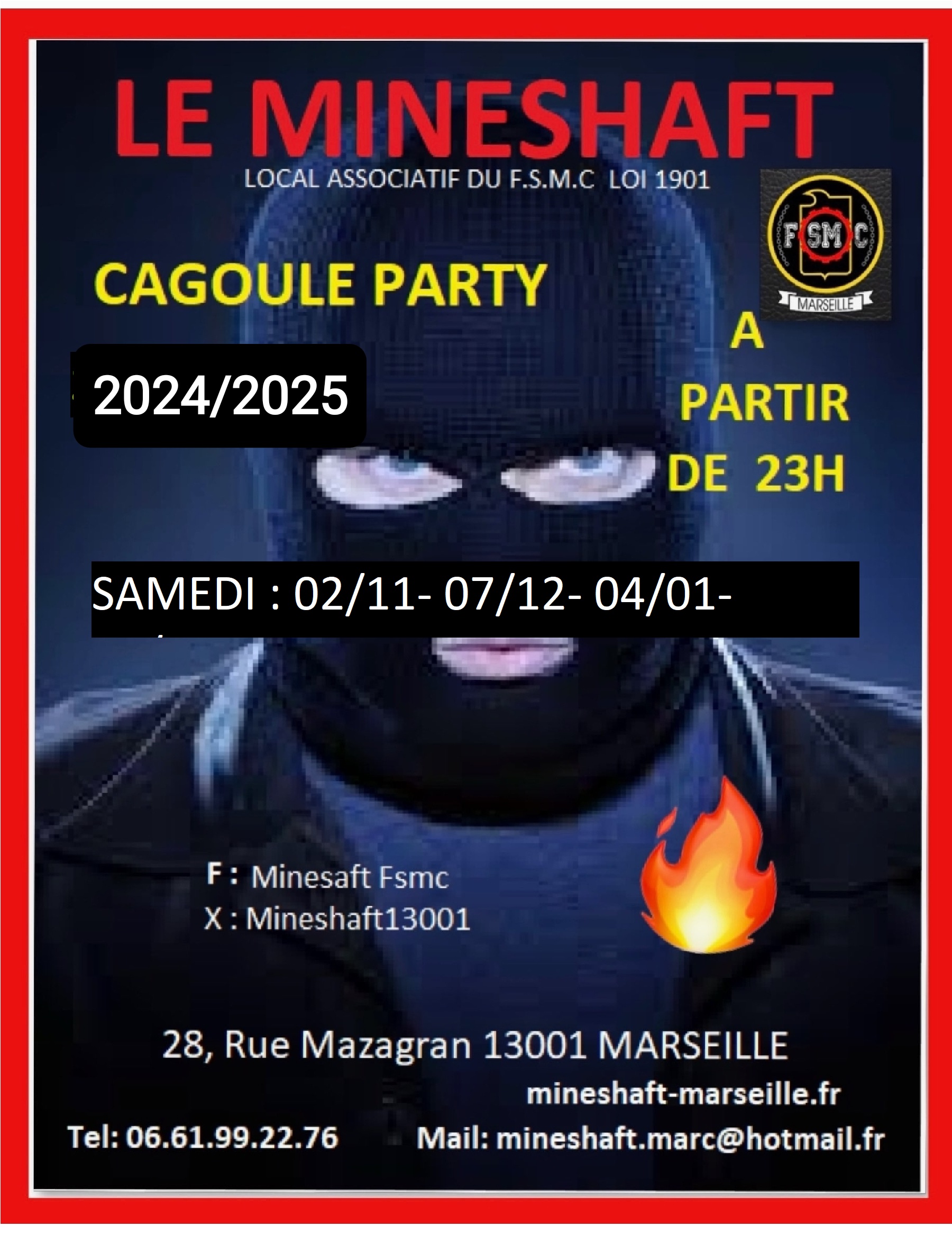 Agenda Cagoule party