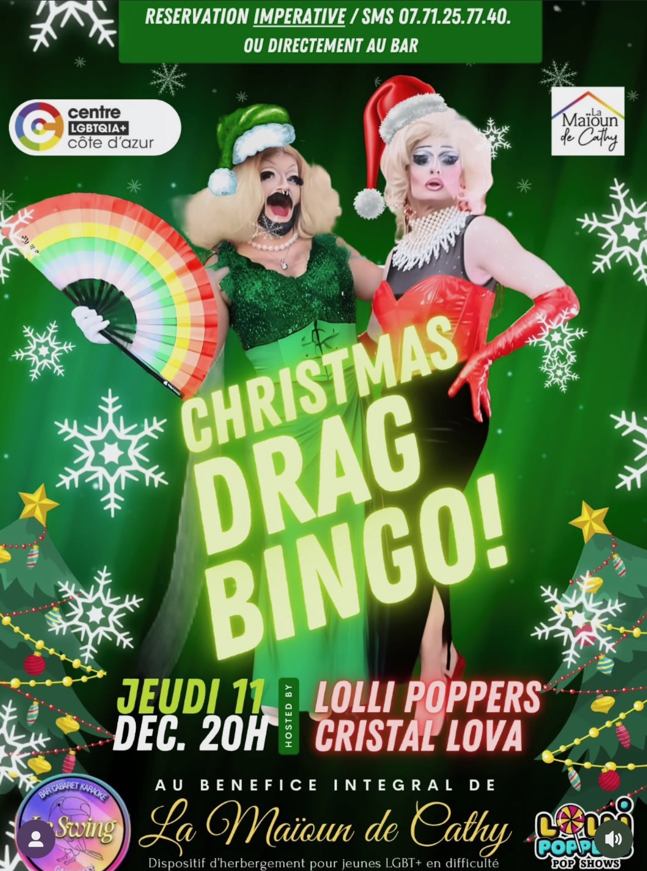 Christmas drag bingo