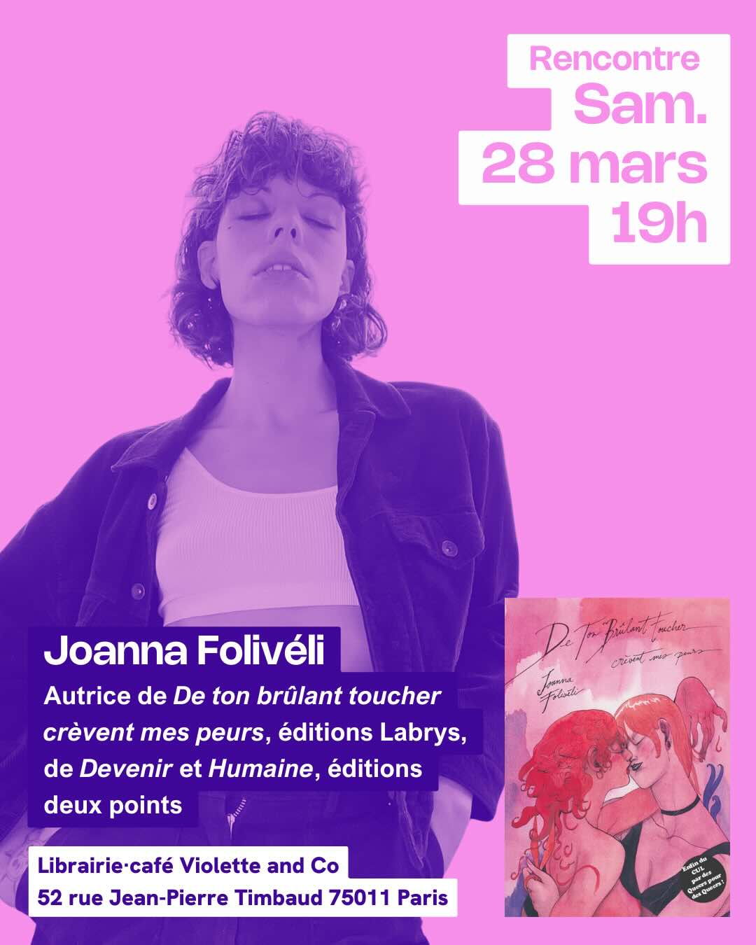 De ton brûlant toucher crèvent mes peurs de Joanna Folivéli
