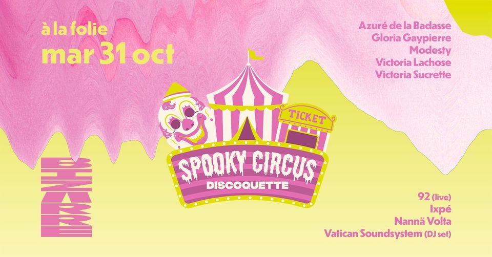 Discoquette spooky circus • Agenda