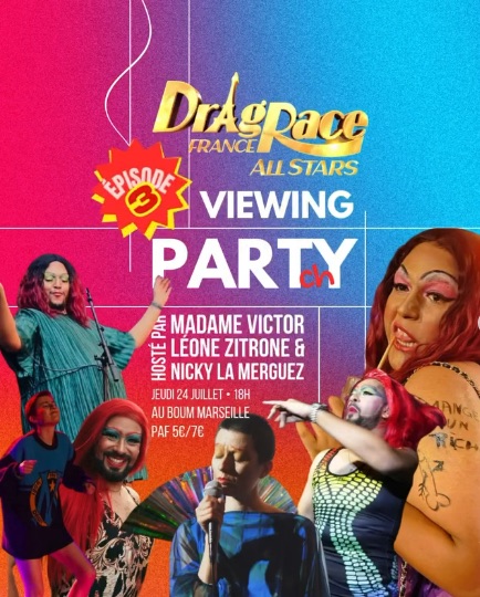Drag Race France all stars viewing party • Agenda