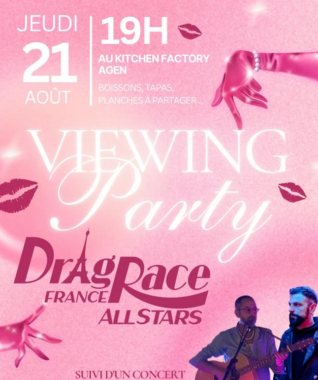 Drag Race France all stars viewing party • Agenda