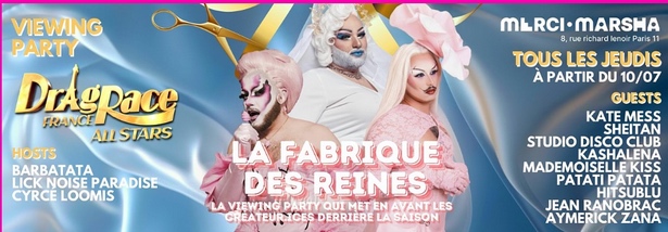 Drag Race France all stars viewing party • Agenda