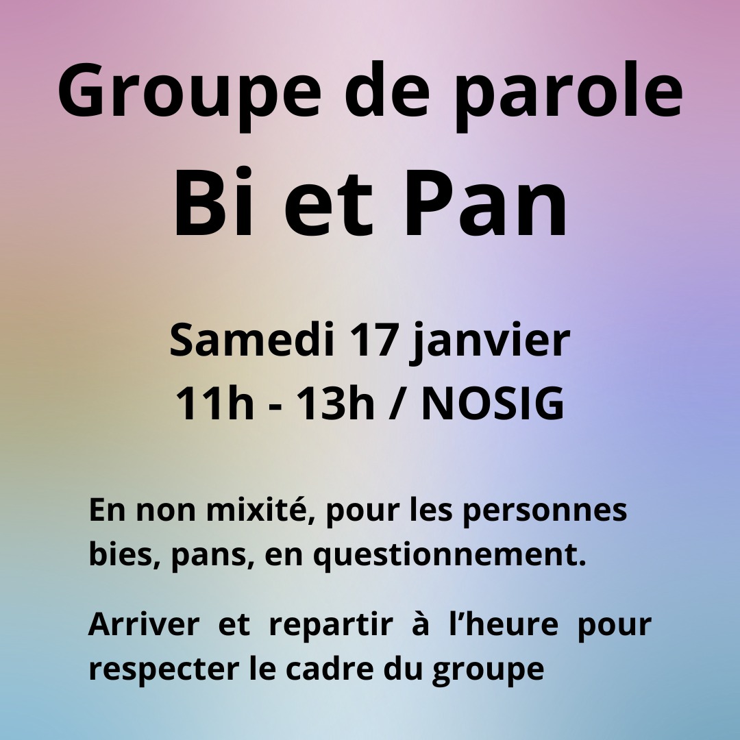 Groupe de parole bi & pan