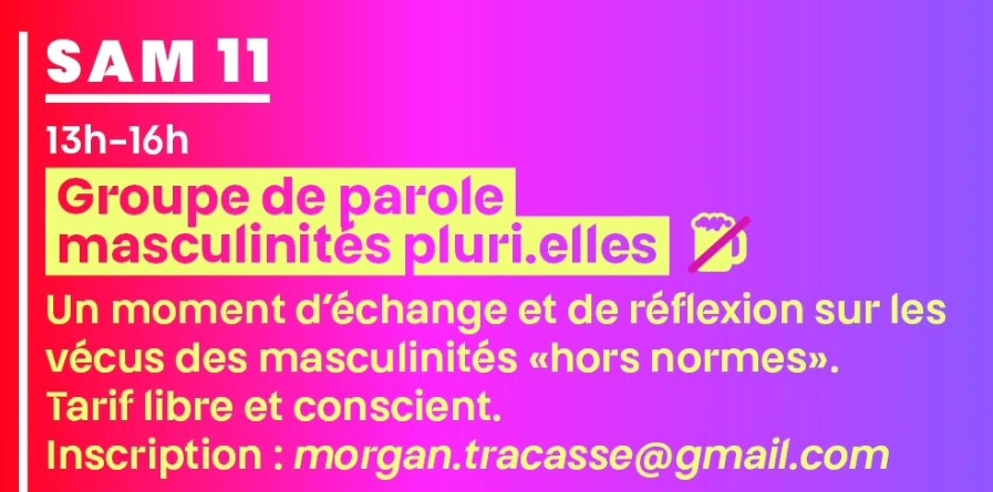 Groupe de parole masculinités pluri.elles