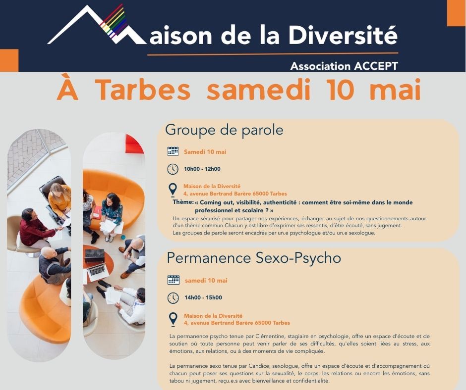 Groupe de parole & permanence psycho-sexo • Agenda