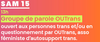 Groupe de parole personnes transet/ou en questionnement