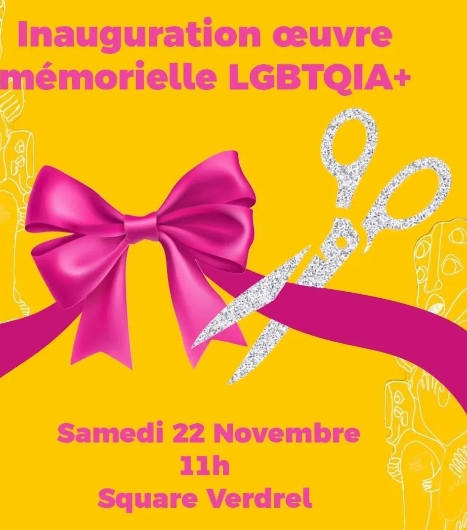 Inauguration oeuvre mémorielle LGBTQIA+