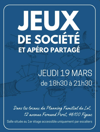 Jeux de société et apéro partagé