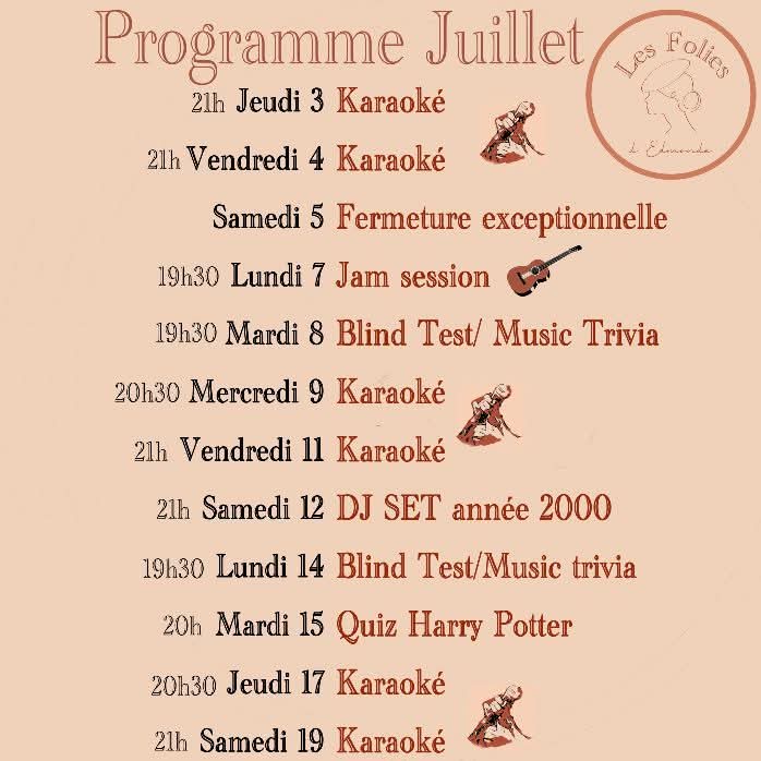 Karaoké • Agenda