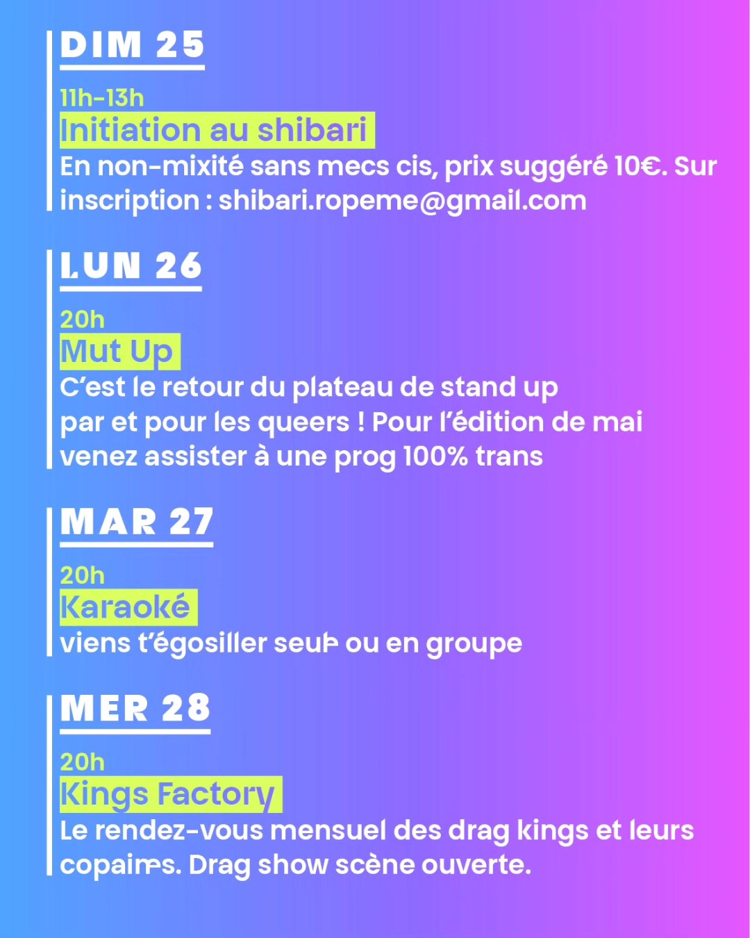 Kings factory • Agenda
