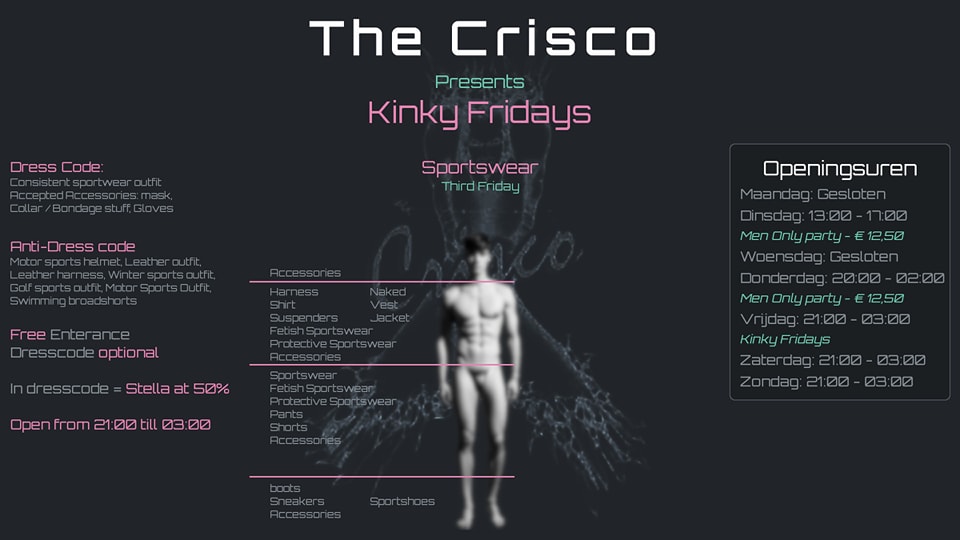 Kinky fridays • Agenda