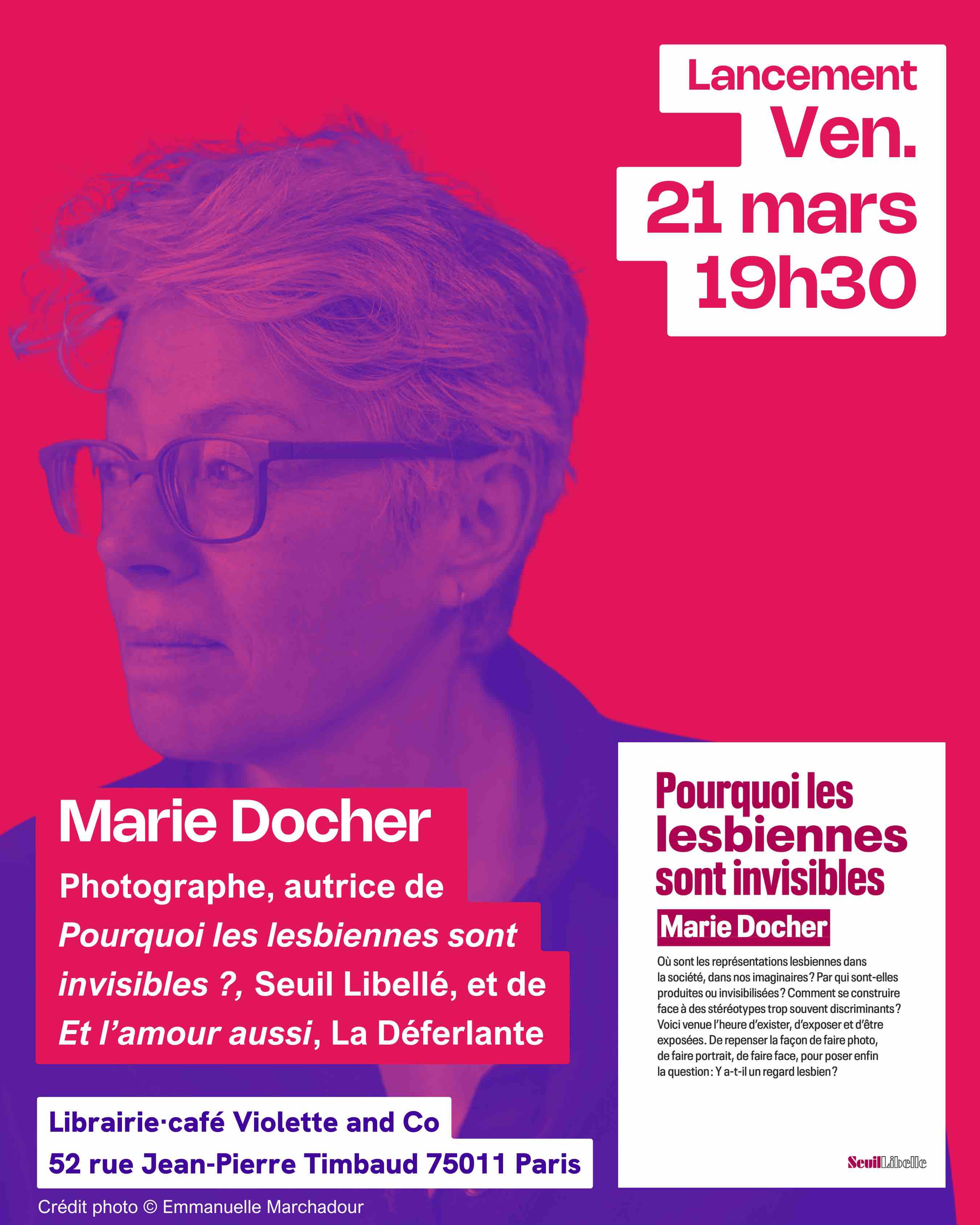 Agenda Lancement - Pourquoi les lesbiennes sont invisibles de Marie Docher