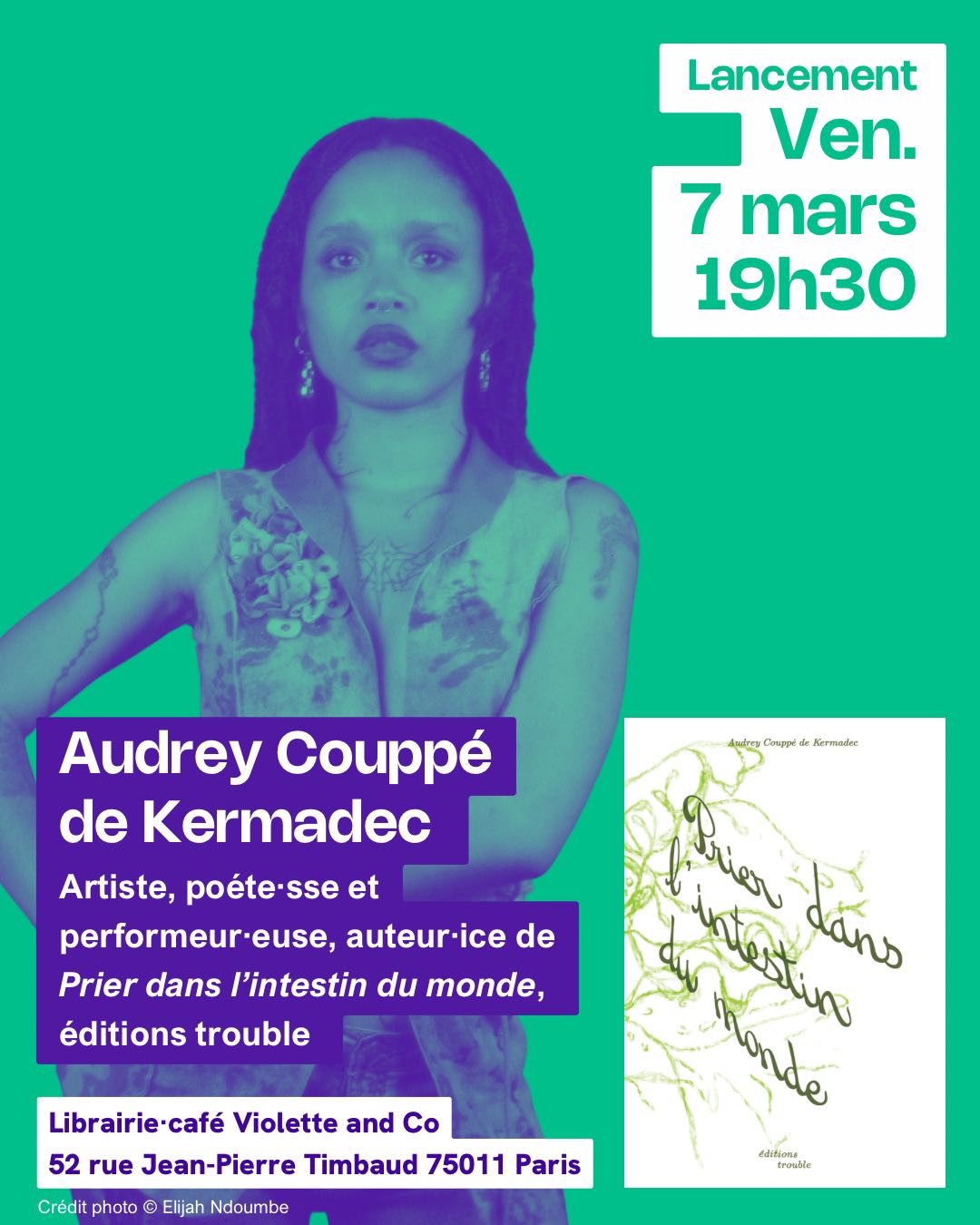 Agenda Lancement - Prier dans l'intestin du monde 
d'Audrey Couppé de Kermadec