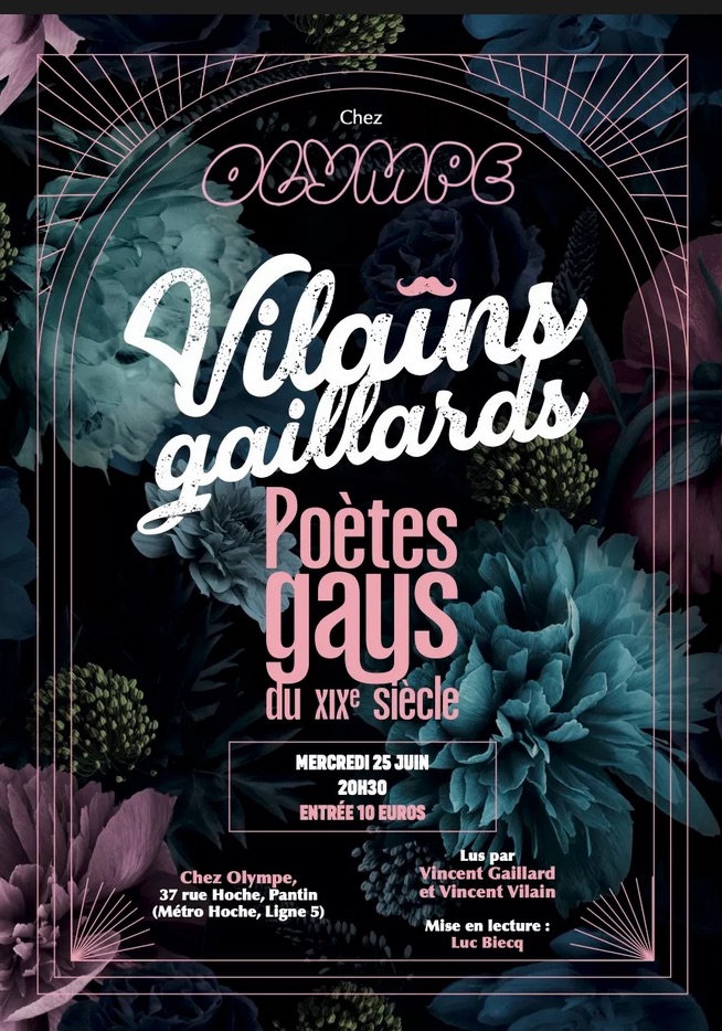 Lecture : poètes gays du XIXème siècle • Agenda