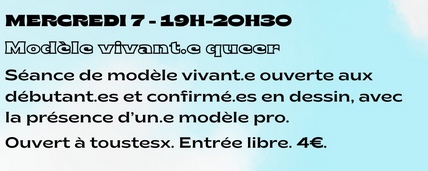 Modèle vivant.e queer • Agenda