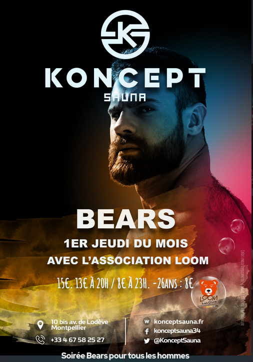 Agenda Ouvert 13h-1h - bears à partir de 20h