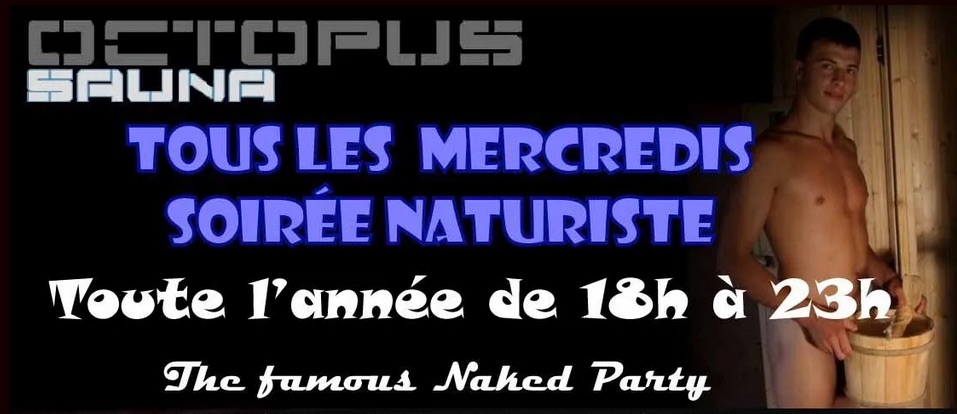 Agenda Ouvert 13h-23h - naturiste à partir de 18h