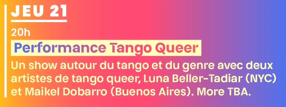 Performance tango queer