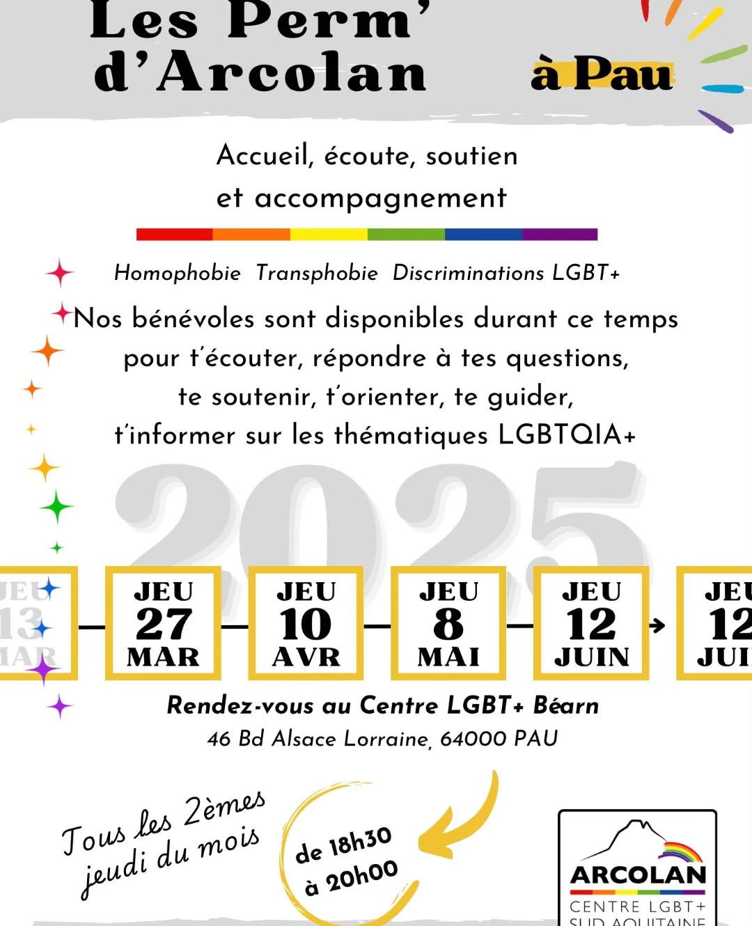 Permanence d'accueil • Agenda