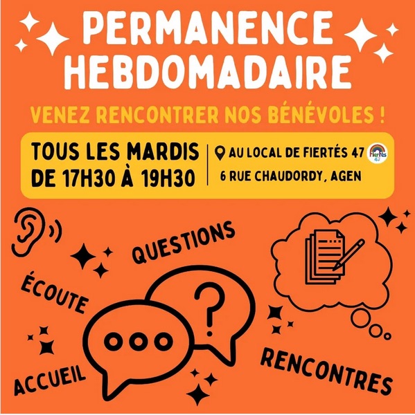 Permanence hebdomadaire • Agenda