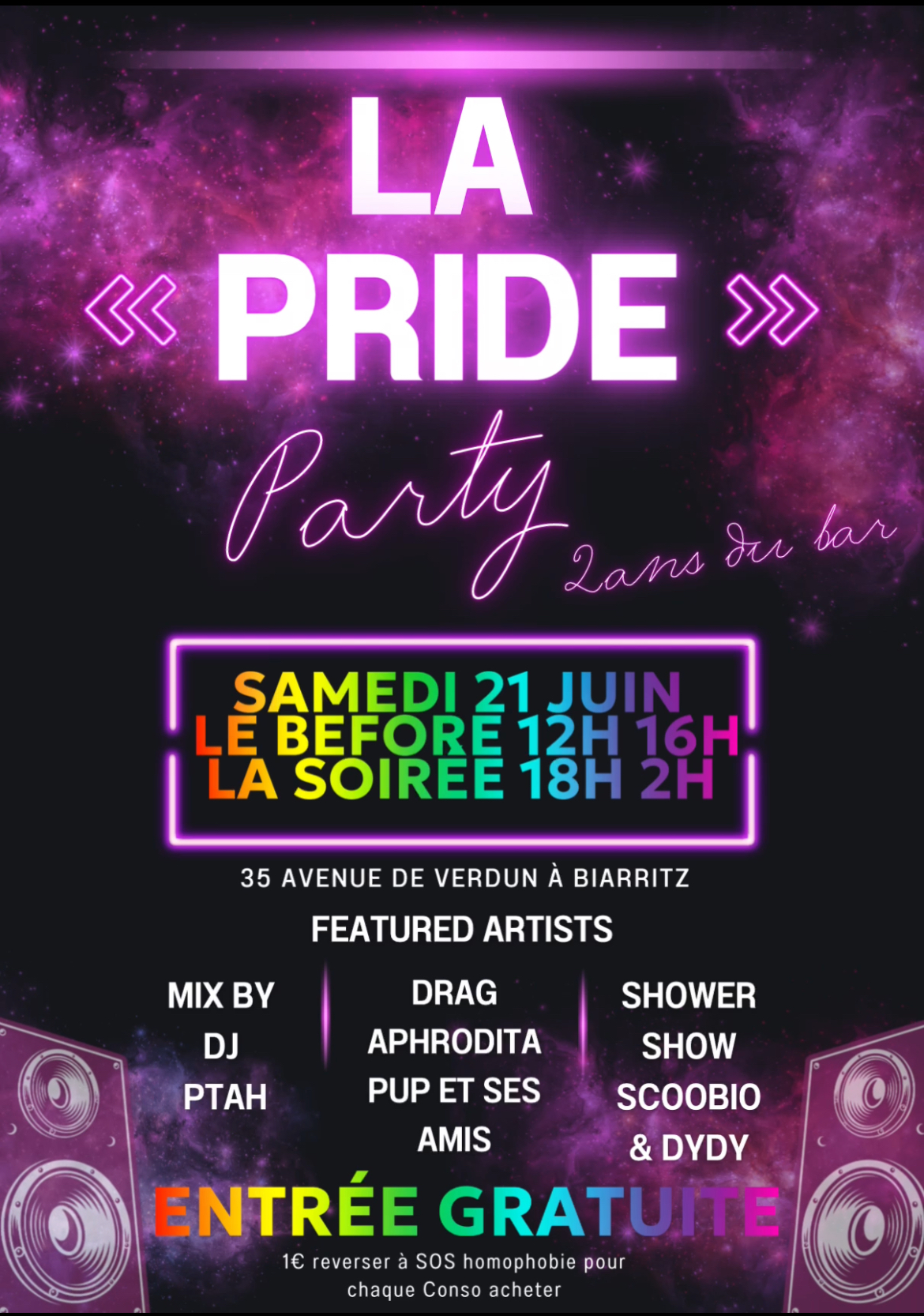 Pride party • Agenda