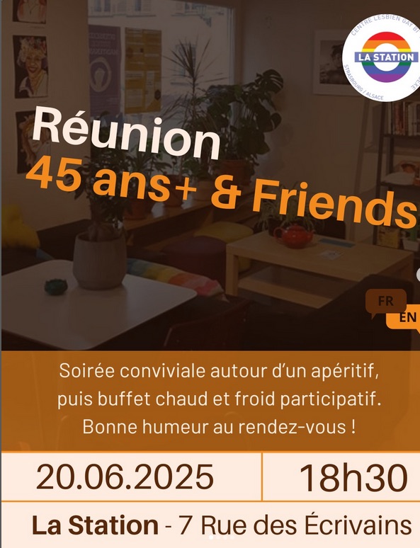 Réunion 45 ans+ & friends • Agenda