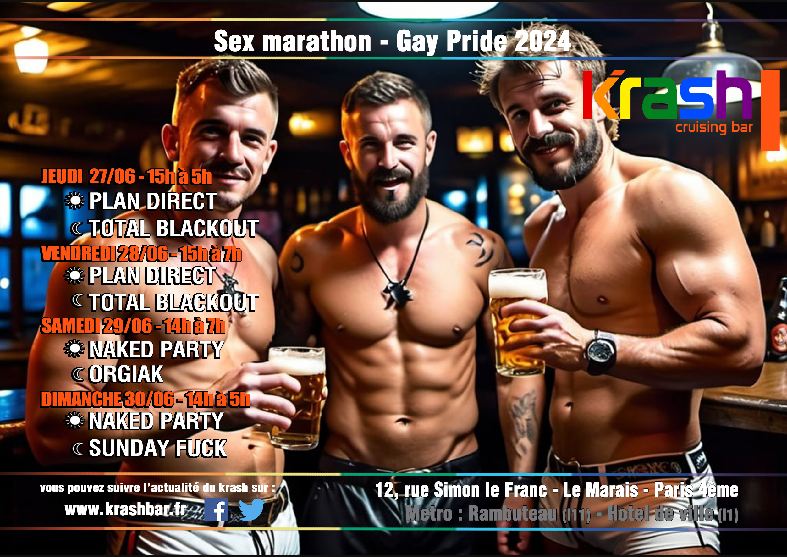 Sex Marathon Gay Pride : Plan Direct • Agenda