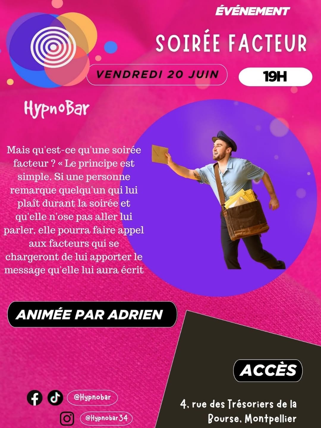 Soirée facteur • Agenda