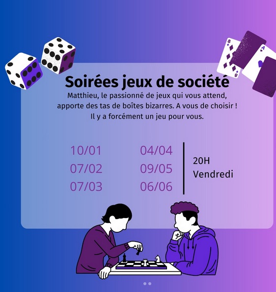 Agenda Soirée jeux