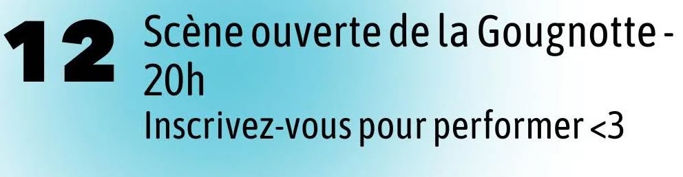 Soirée scène ouverte • Agenda
