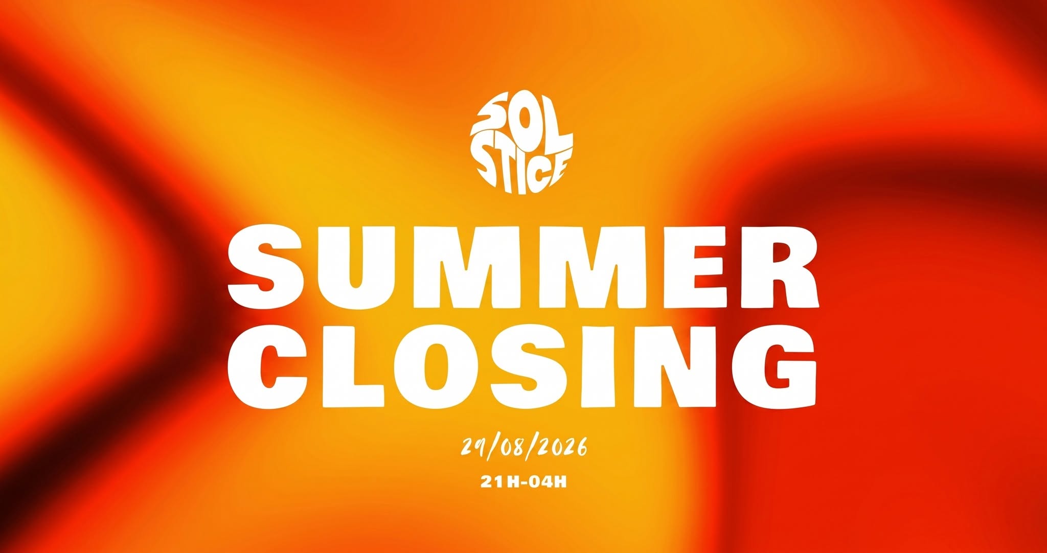 Solstice - summer closing