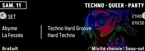 Techno queer feminist party