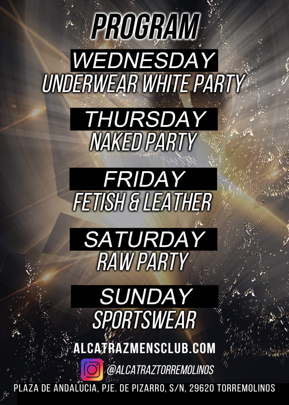 Underwear white party • Agenda