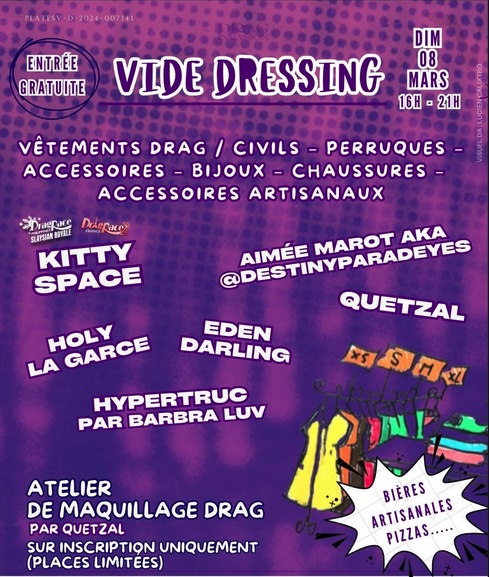 Vide dressing drag & atelier de maquillage