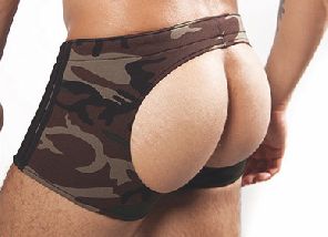 Fetish store - Short neoprene Open Ass - Camouflage (by Rough Trade gear)