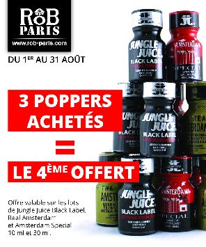 Fetish store - 3 poppers achetés = le 4ème offert , la promo continue tout l'été !