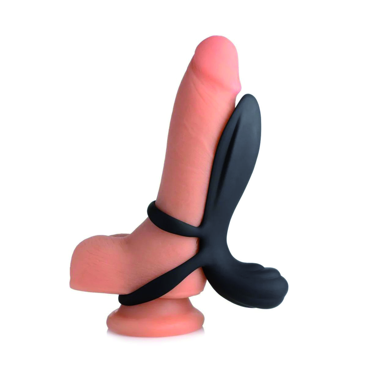 Fetish store - Cock-strap double control vibrant